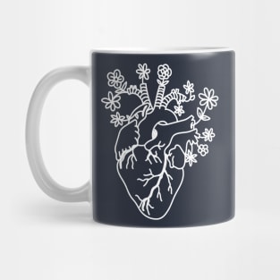 Flowered Heart Mug